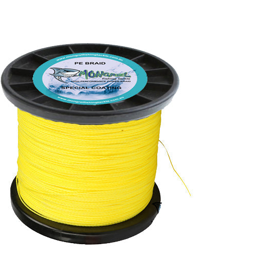 New Braid Fishing Line 1000M Mongrel Fishing Braid Yellow Mongrel