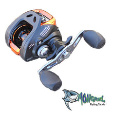 Load image into Gallery viewer, The bait caster fishing reel offers anglers a high degree of accuracy, essential when working lures around snag infested areas. It has a low profile design that fits comfortably in your hand enabling you to fish all day long.
