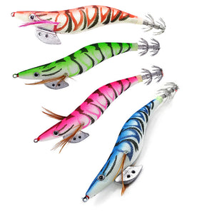Pack of 10 Mongrel 3.5 Squid Jigs  Plus a UV Squid Jig Rejuvinator  Watch your jigs glow and attract more squid.