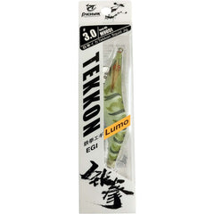 Pioneer Tekkon squid jig featuring vibrant green color and luminous design for effective squid fishing.