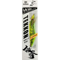 Pioneer Tekkon squid jig in vibrant colors, designed to attract squid effectively for day and night fishing.