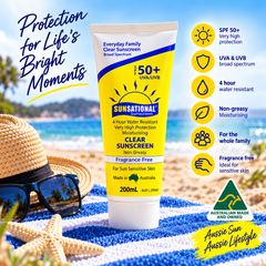 Sunsational SPF 50+ Sunscreen 200mL lifestyle image