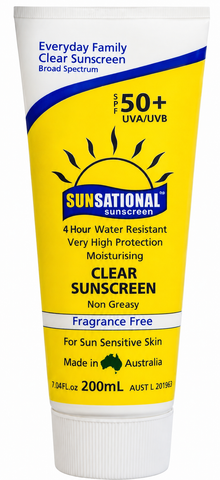 Sunsational Everyday Family Clear SPF 50+ Sunscreen 200mL Tube