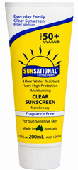 Sunsational Everyday Family Clear SPF 50+ Sunscreen 200mL Tube