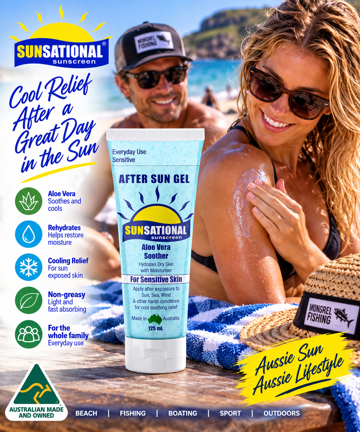 Sunsational After Sun Gel 125mL Tube