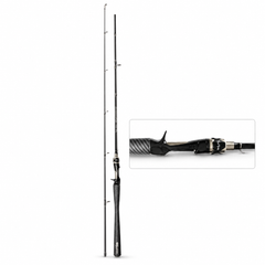 Grandmaster 1.8m carbon baitcasting rod full length with trigger grip detail
