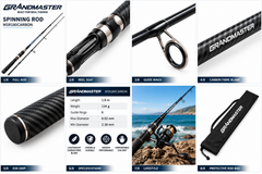 Grandmaster MSR180CARBON 1.8m carbon spinning rod product gallery