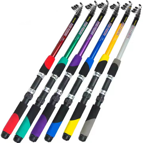 1.8m Fibreglass Telescopic Fishing Rod – Multiple Colours – product image 1