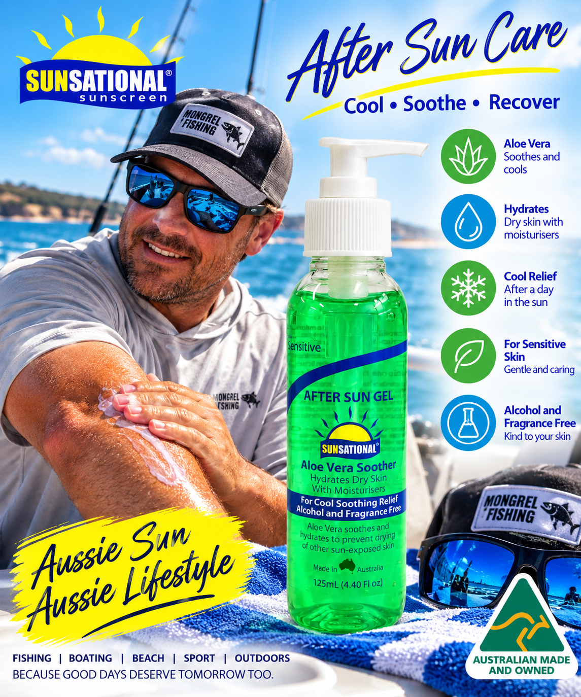 Sunsational After Sun Gel 125mL Pump