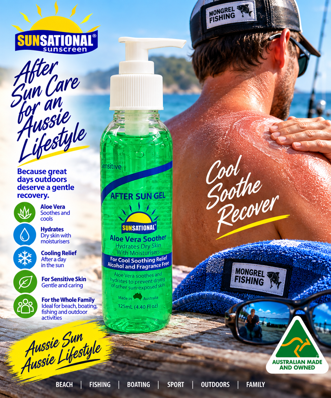 Sunsational After Sun Gel 125mL Pump lifestyle image