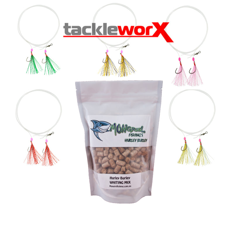 Whiting Rigs x 5 With Burley - Mongrel Fishing Tackle