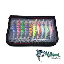 Load image into Gallery viewer, New 10 Squid Jigs 3.5 Egi Jig Bait Lure 10 Pack With Tackle Bag Jig Glow 10 Pack - Squid Jigs