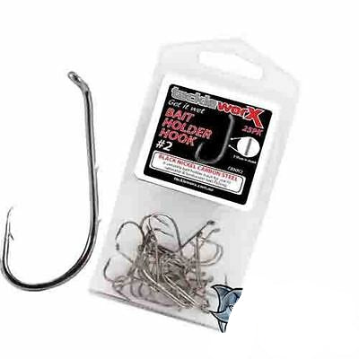 NEW 25 x SIZE 2 Chemically Sharpened BAIT HOLDER Fishing Hook Fishing Tackle.