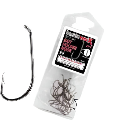 NEW 25 x SIZE 4 Chemically Sharpened BAIT HOLDER Fishing Hook Fishing Tackle