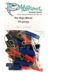 New 25 x Fishing Easy Rigs Fishing Tackle Hooks Sinker SLIDER MIXED BAG Ezy Rigs