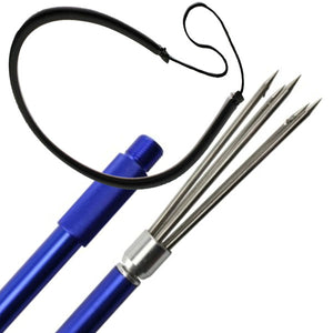 New Aliminium Blue Anodised Hand Spear - Mongrel Fishing Tackle