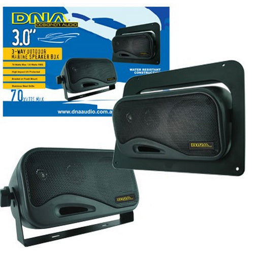 NEW MARINE SPEAKER BOX BLACK 1 PAIR BRAND NEW BOX SPEAKERS Car Caravan 4WD - Box Speakers