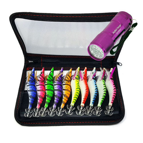 Squid Jig Pack with UV Torch