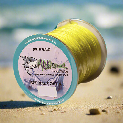 New Braid Fishing Line 10LB 500M Mongrel Fishing Tackle Braid Yellow